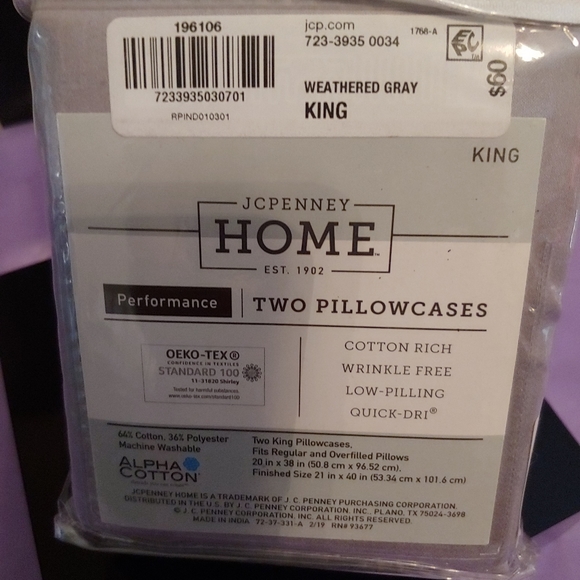 jcpenney Bedding Jcpenney Homeset King Pillowcasesweathered Grey Poshmark